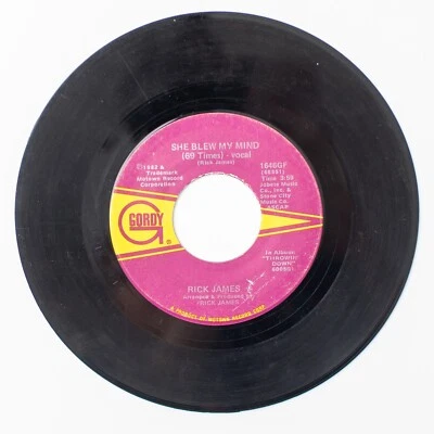 Rick James 1982 She Blew My Mind Vinyl 45 Record - Image 1 of 2