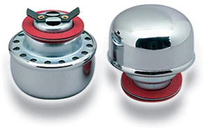 Cubierta de válvula cromada giratoria para respirador de aceite Chevy Pontiac A26 - Imagen 1 de 1
