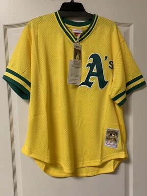 Camiseta deportiva de bateo de malla retro Oakland Athletics #35 Rickey Henderson Cooperstown - XL Foto 1 de 4
