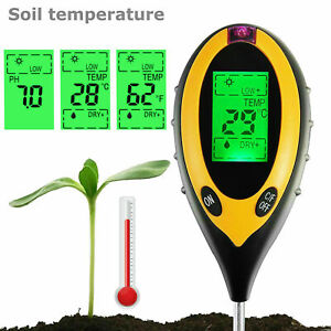 4-in-1 Bodenmessgerät PH Wert für Garten Rase für Bodenfeuchtigkeit Sonnenlicht