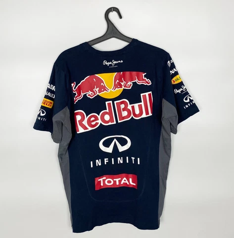 Red Bull Racing F1 Formula 1 Team Pepe Jeans Navy Tee Size L Cover