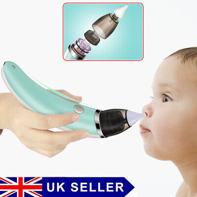 Electric Baby Kids Nasal Aspirator Vacuum Suction Nose Mucus Snot Cleaner New • 10.02£