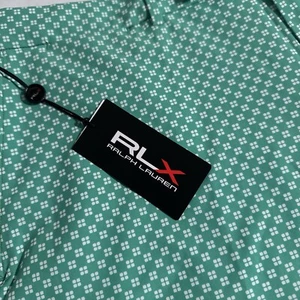 NUEVOS Pantalones Cortos de Golf RLX Ralph Lauren Para Hombre Talla 38 Ajuste A Medida Verde Geométrico - Imagen 1 de 8
