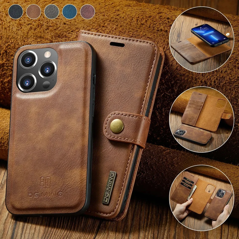 OEM Hülle für iPhone Leder Magnet Handy Tasche Schutz Flip Case me Wallet IP