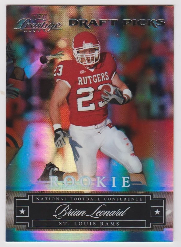 2007 Playoff Prestige Draft Picks Light Blue #238 Brian Leonard RC (Rams)/999 - Image 1 of 1