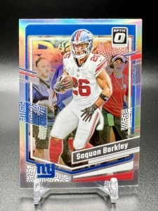2023 Donruss Optic SAQUON BARKLEY Silver Holo Prizm New York Giants #147 - Picture 1 of 2