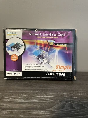 Tarjeta de interfaz de red D-Link DE-528CT/R 10Mbps Combo Ethernet PCI Adaptador NUEVO Foto 1 de 4