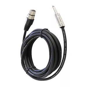 Cavo 15 piedi 3 pin XLR femmina a maschio XLR cavo quarto di pollice stereo PA cavo audio - Foto 1 di 15