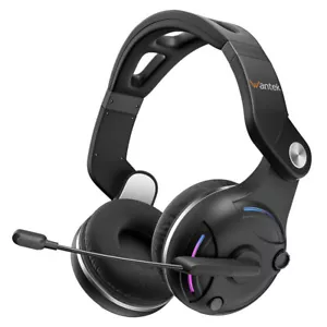 Wantek Wireless Gaming Headset Microphone Foldable Bluetooth Music Headphone - Picture 1 of 11