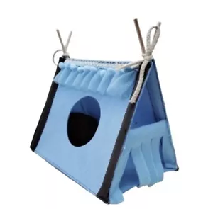 Small Pet Hide Felt Tent Hamster Guinea Pig Blue Color - Picture 1 of 2