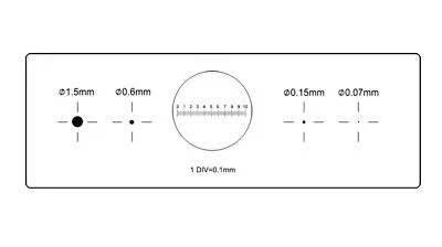 Measuring Ruler Transparent Film Gauge Point Microscope Micrometer Calibration - Image 1 of 4