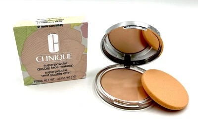 New in Box! Clinique Superpowder Double Face Makeup ~ 01 Matte Ivory ~ Full Size - Image 1 of 2