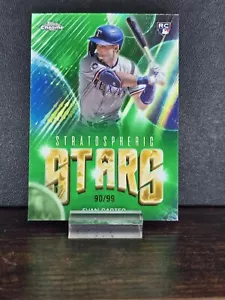 2024 Topps Chrome Update Series - #SSC-15 Evan Carter RC Stratospheric Green /99 - Picture 1 of 2
