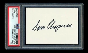 SAM CHAPMAN SIGNED MINT CUT PSA/DNA AUTOGRAPHED PHILADELPHIA ATHLETICS ALL STAR - Picture 1 of 1