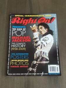 Right On Michael Jackson Magazine 2009 King Of Pop Special Issue With Posters - Picture 1 of 21