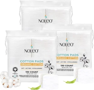 Organic Cotton Pads (450 Count (Pack of 3), Large & Pressed) - Lint Free, Sof... - Picture 1 of 9