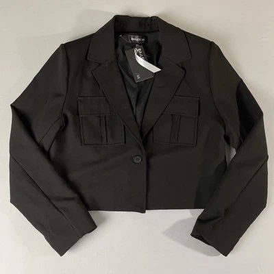 Blazer Chaqueta Corta Bailey44 Para Mujer M Negro Oscuro Academia GirlBoss Nuevo Foto 1 de 4