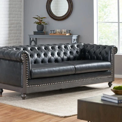 Castalia Nailhead Trim Chesterfield Sofa by Christopher - Imagem 1 de 4