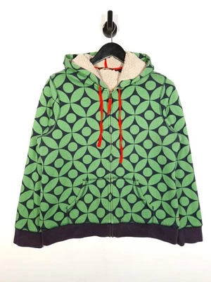 Chaqueta con capucha Boden cremallera completa talla UK 14 para mujer verde forrada de vellón Foto 1 de 4