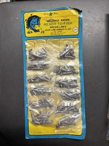 Vintage Fishing Tackle Lead Sinker Card Ready to Fish Bream Lines Assorted NOS - Picture 1 of 6