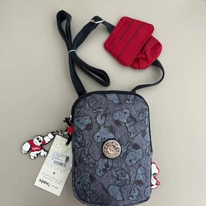 Guía telefónica Kipling Peanuts Snoopy Denim Print Elvin nueva con etiquetas - Imagen 1 de 6