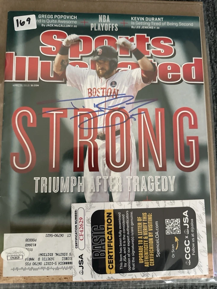 Jonny Gomes Signed 2013 Sports Illustrated “Boston Strong” Cover JSA COA Red Sox - Image 1 of 1
