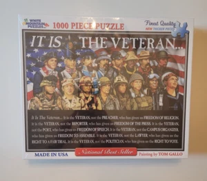 2012 White Mountain Puzzle - 1000 Teile "It Is The Veteran" Neu HERGESTELLT IN DEN USA - Bild 1 von 6