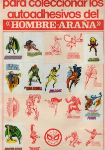 PÁGINA DE COLECCIÓN DE PEGATINAS DE COLOR SPIDERMAN & FRIENDS DE URUGUAY aprox. 1980 - Imagen 1 de 2