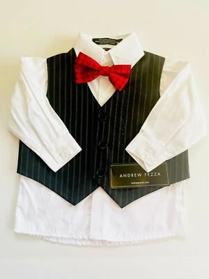 Andrew Fezza Ropa Formal Bebé Traje Top Boda Iglesia Talla 6/9 Meses Foto 1 de 4