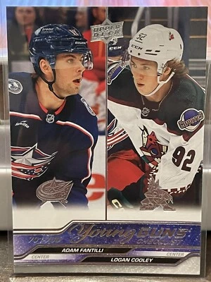 2023-24 Upper Deck Extended Adam Fantilli & Logan Cooley Young Guns RC Checklist - Image 1 of 2