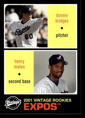 Donnie Bridges / Henry Mateo 2002 Upper Deck Vintage #197   Montreal Expos - Image 1 of 2