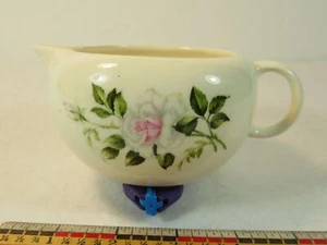 Crema rosa para cena Crooksville 6 oz 2 5/8 pulgadas rosa blanca Usada en excelente condición - Imagen 1 de 4