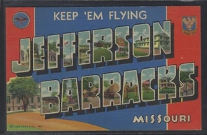Large Letter Postcard - Jefferson Barracks, Missouri - 1942 "Free" Franked - Picture 1 of 2