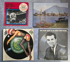4 Vintage Cardboard Records – Dick Clark, High Society, Postcard, Babe Ruth - Picture 1 of 1