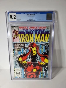 Iron Man #170 CGC 9.2 1st James Rhodes as Iron Man 🔑 Marvel 1983 - Picture 1 of 4