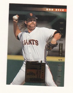 Donruss 1996 prueba de prensa Rod Beck (Gigantes) solo hecho en 2000 - Imagen 1 de 1