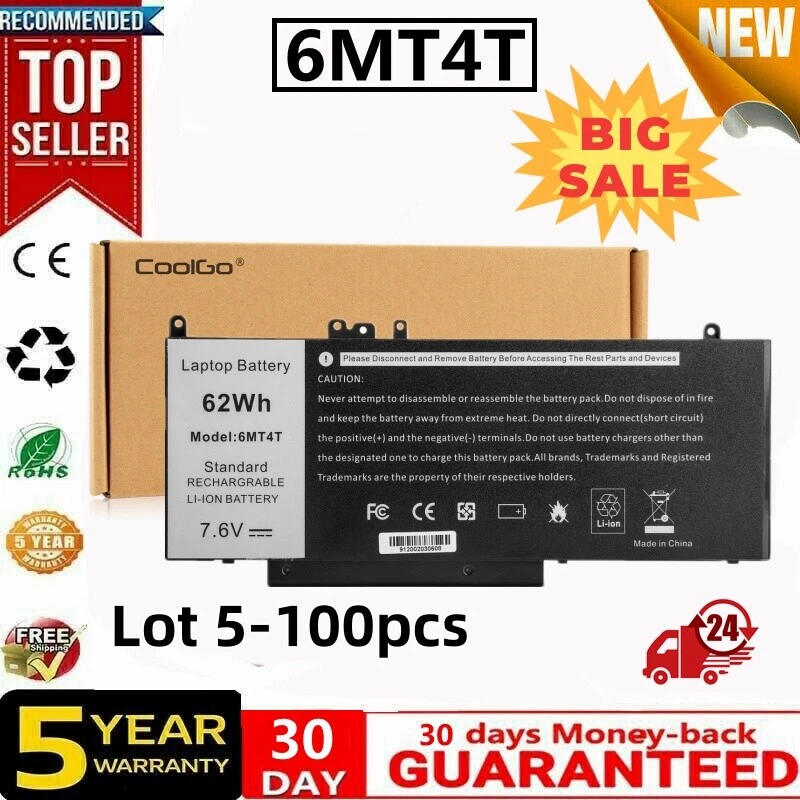 Lote 6MT4T bateria para Dell Latitude14 5470 E5470 15 5570 E5570 Precision 15 3510 - Imagem 1 de 4