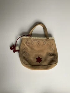 RADLEY MINI GRAB BAG - Beige SUEDE Fur Trim & Embroidered Detail - Picture 1 of 3