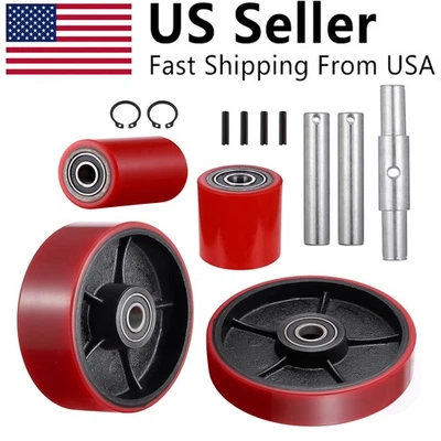 EOSLIFT Pallet Jack Lift Truck Steer Load Wheels Replacement For Forklift Front and Rear