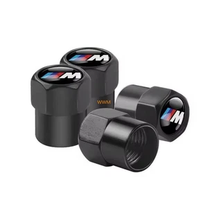 Reifen für BMW M Aluminium Schwarz Ventilkappen.4 Stück Ventilkappen Zubehör - Picture 1 of 1