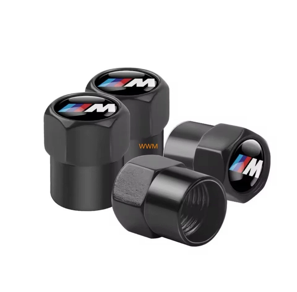 Reifen für BMW M Aluminium Schwarz Ventilkappen.4 Stück Ventilkappen Zubehör - Image 1 of 1
