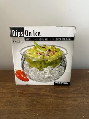 Prodyne Dips on Ice Acrílico Dip Condimento Servir Cuenco Transparente 16oz Fiesta de Vacaciones Foto 1 de 4