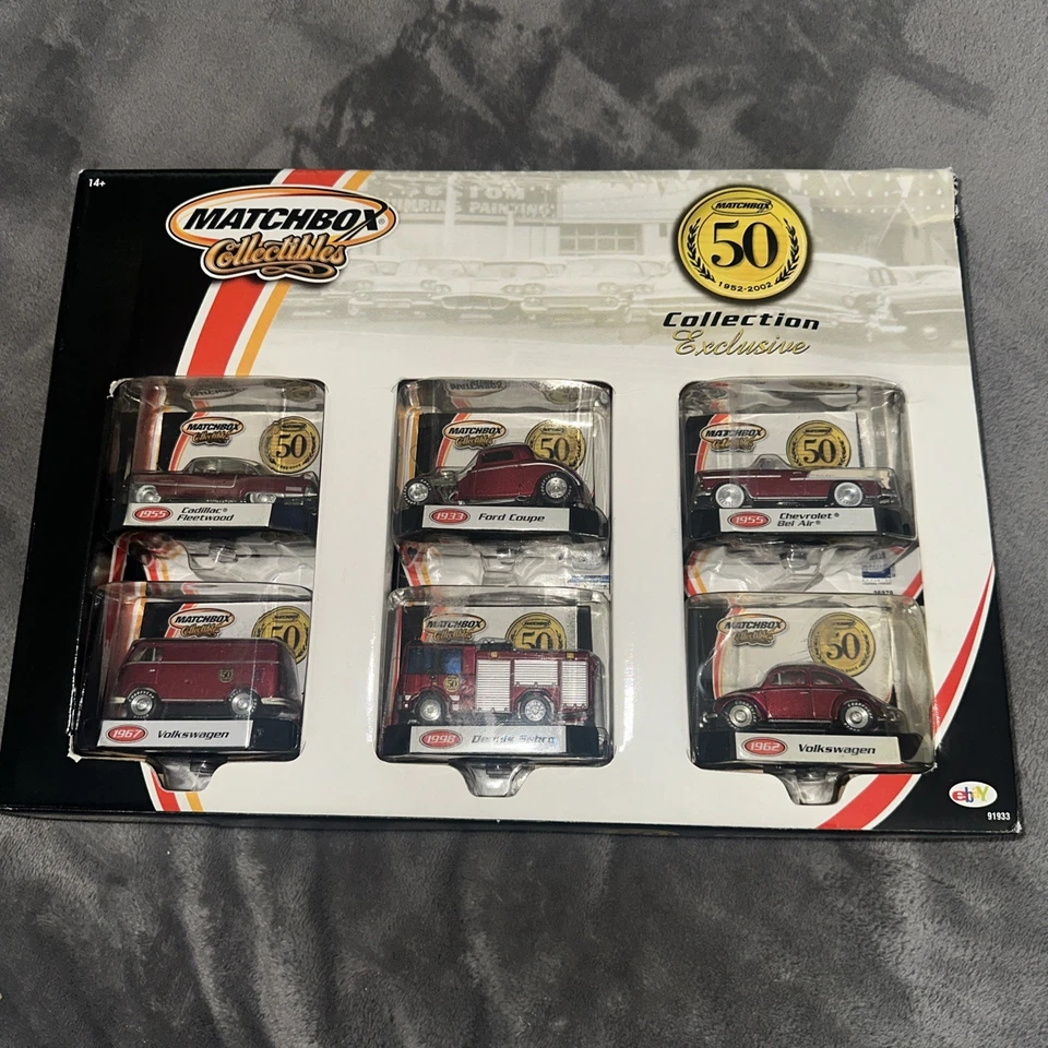 2001 Matchbox Collectibles 50th Anniversary Collection 6 Cars Set