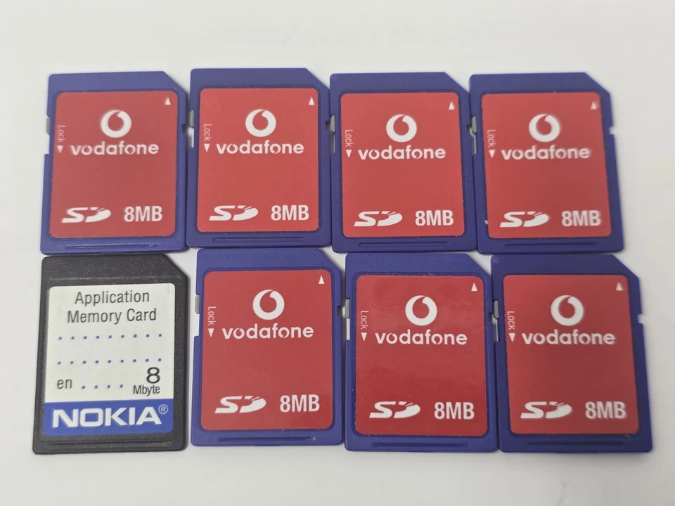 8x Vodafone 8MB SD Card - Memory Card for Digital Camera Rare  - Image 1 of 1