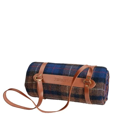 Official Pendleton Motor Robe with Leather Carrier Shelter Bay Plaid - Brand New - Image 1 of 3