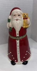 Gold Label Animated Porcelain Music Box Santa Claus Mr Christmas Swarovski 7" - Picture 1 of 12