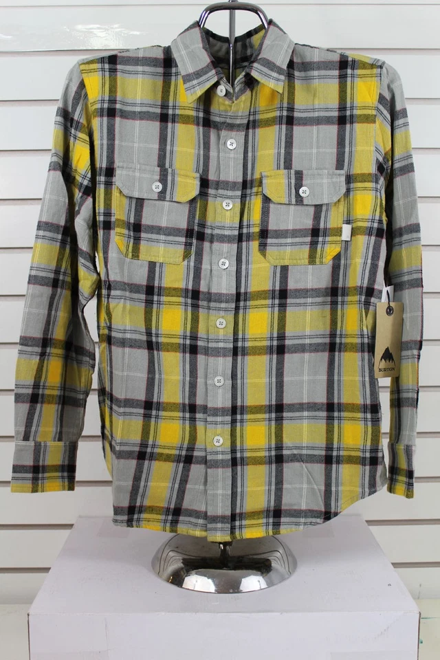 Burton Brighton сплетенный L/S рубашка мальчиков молодежи средний пепел полоски новый - Изображение 1 из 1