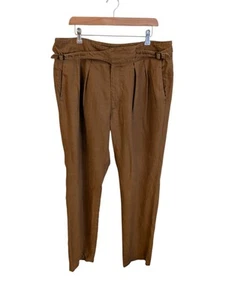 Pantalón de lino Rubinacci 'Manny' para hombre talla IT54 - Imagen 1 de 6
