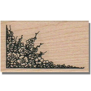 Sello de goma montado, esquina de flores, jardín, flor, naturaleza, medios, collage, hoja, lg - Imagen 1 de 2