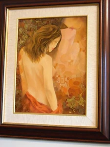 AWAKENING by Arbé is a BEAUTIFUL Original Oil Painting 19” X 15” Framed - Picture 1 of 5